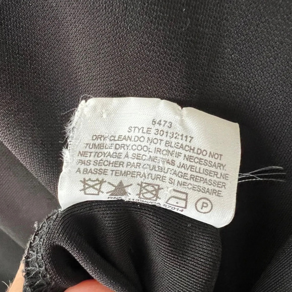 Tory Burch Caroline Faux Leather Trimmed Black Tunic Size Small - Picture 7 of 8